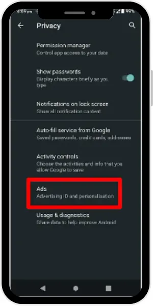 First Control of Ads and Suggestions First Control of Ads and Suggestions
